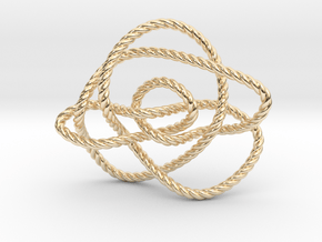 Ochiai unknot (Rope) in 14k Gold Plated Brass: Extra Small