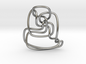 Thistlethwaite unknot (Circle) in Natural Silver: Extra Small