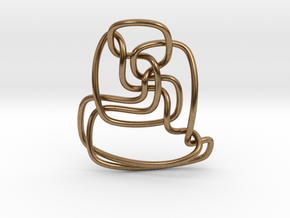 Thistlethwaite unknot (Circle) in Natural Brass: Extra Small