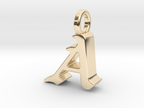 A - Pendant - 3 mm thk. in 14K Yellow Gold