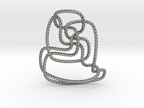 Thistlethwaite unknot (Rope) in Natural Silver: Extra Small