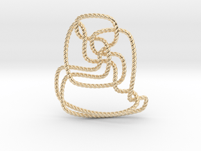 Thistlethwaite unknot (Rope) in 14K Yellow Gold: Extra Small