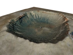 Meteor Crater Map, Arizona: 8 Inch in Full Color Sandstone