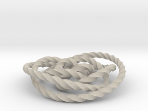 Rose knot 2/5 (Twisted square) in Natural Sandstone: Medium
