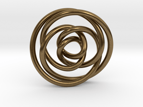Rose knot 2/5 (Circle) in Natural Bronze: Extra Small