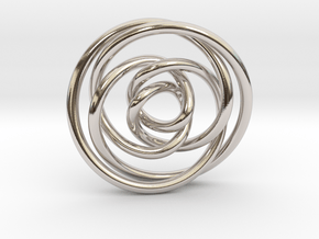 Rose knot 2/5 (Circle) in Platinum: Extra Small