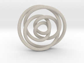 Rose knot 2/5 (Circle) in Natural Sandstone: Extra Small