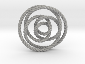 Rose knot 2/5 (Rope) in Aluminum: Extra Small