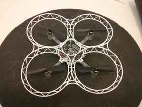 Crazyflie quadcopter frame in White Natural Versatile Plastic