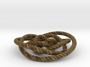 Rose knot 2/5 (Rope with detail) in Natural Bronze: Medium