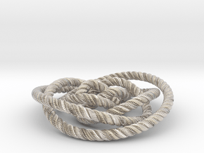 Rose knot 2/5 (Rope with detail) in Platinum: Medium