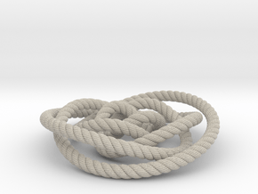 Rose knot 2/5 (Rope with detail) in Natural Sandstone: Medium