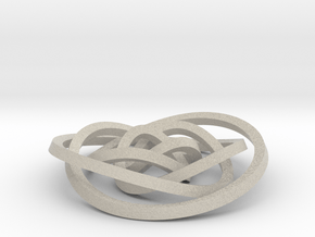 Rose knot 2/5 (Square) in Natural Sandstone: Medium