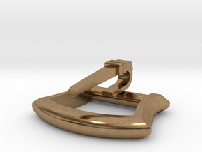 1/2" small buckle with tongue in Natural Brass
