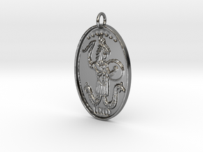 Abraxas Pendant in Fine Detail Polished Silver