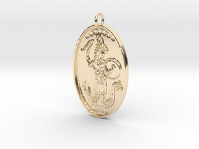 Abraxas Pendant in 14k Gold Plated Brass