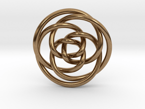 Rose knot 3/5 (Circle) in Natural Brass: Extra Small