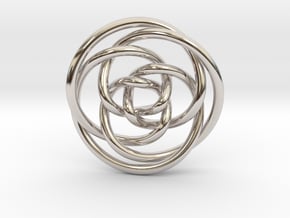Rose knot 3/5 (Circle) in Platinum: Extra Small
