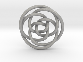 Rose knot 3/5 (Circle) in Aluminum: Extra Small