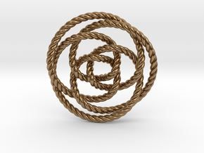 Rose knot 3/5 (Rope) in Natural Brass: Extra Small
