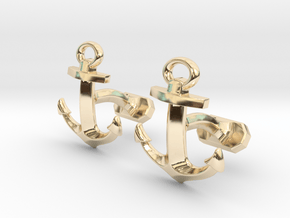 Anchor Cufflinks in 14K Yellow Gold