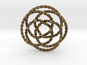 Rose knot 4/5 (Twisted square) in Natural Bronze: Extra Small