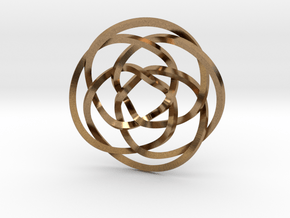 Rose knot 4/5 (Square) in Natural Brass: Extra Small