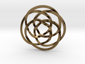 Rose knot 4/5 (Square) in Natural Bronze: Extra Small