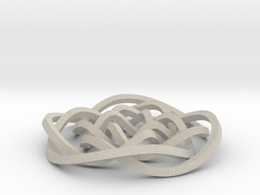Rose knot 4/5 (Square) in Natural Sandstone: Medium