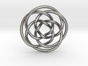 Rose knot 4/5 (Circle) in Natural Silver: Extra Small