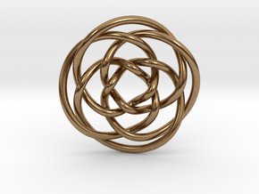 Rose knot 4/5 (Circle) in Natural Brass: Extra Small