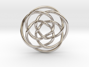 Rose knot 4/5 (Circle) in Platinum: Extra Small