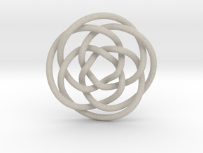 Rose knot 4/5 (Circle) in Natural Sandstone: Extra Small