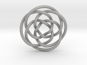 Rose knot 4/5 (Circle) in Aluminum: Extra Small