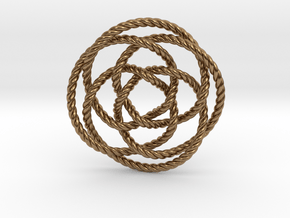Rose knot 4/5 (Rope) in Natural Brass: Extra Small