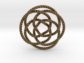 Rose knot 4/5 (Rope) in Natural Bronze: Extra Small