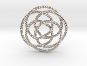 Rose knot 4/5 (Rope) in Platinum: Extra Small