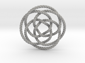 Rose knot 4/5 (Rope) in Aluminum: Extra Small