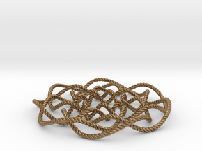 Rose knot 7/5 (Rope) in Natural Brass: Small