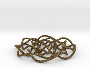 Rose knot 7/5 (Rope) in Natural Bronze: Small