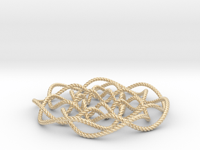Rose knot 7/5 (Rope) in 14k Gold Plated Brass: Small