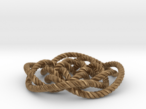 Rose knot 4/5 (Rope with detail) in Natural Brass: Medium