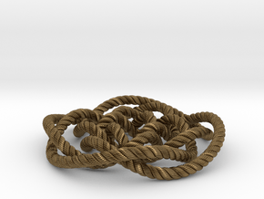 Rose knot 4/5 (Rope with detail) in Natural Bronze: Medium