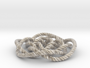 Rose knot 4/5 (Rope with detail) in Platinum: Medium