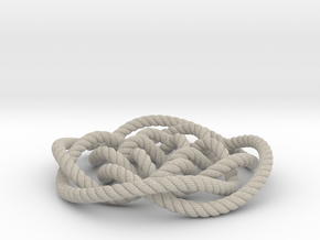 Rose knot 4/5 (Rope with detail) in Natural Sandstone: Medium
