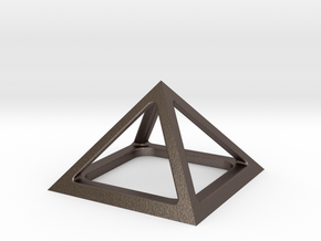 Pyramid of Cheops in Polished Bronzed Silver Steel