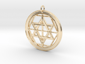 Martinist Pentacle I in 14k Gold Plated Brass