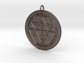 Martinist Pentacle II in Polished Bronzed Silver Steel