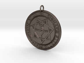 Seal of Babalon Pendant in Polished Bronzed Silver Steel