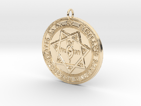 Seal of Babalon Pendant in 14k Gold Plated Brass